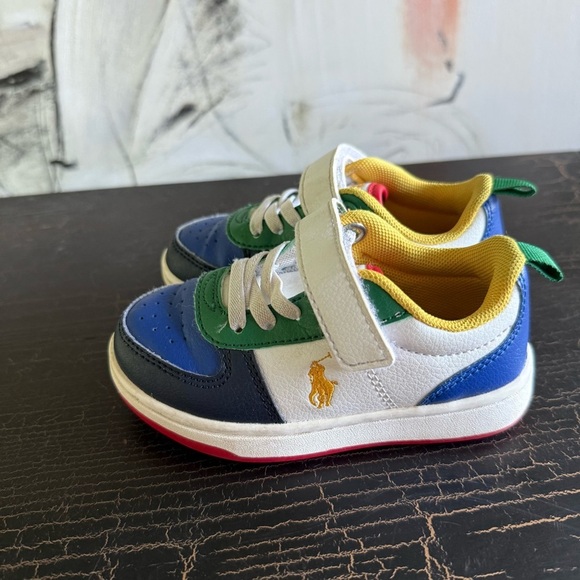 Polo by Ralph Lauren Blue and Green Sneakers High-Top Design size 7 - Picture 5 of 9
